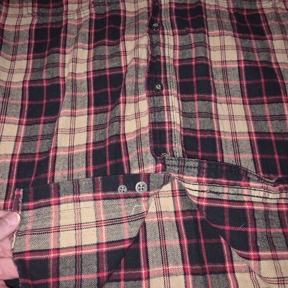 VTG Faded Glory Flannel Shirt Men's Lg 42/44 Plaid Button-Down L/S Unisex 90’s - Picture 5 of 11